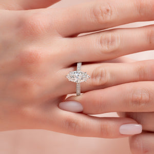 The Catherine Set With A 2 Carat Marquise Lab Diamond