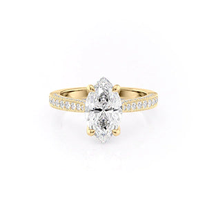 The Catherine Set With A 3.5 Carat Marquise Moissanite
