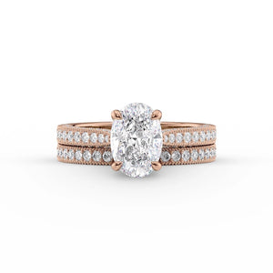 The Catherine Set With A 1 Carat Oval Moissanite