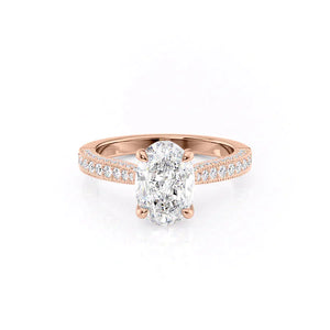 The Catherine Set With A 3 Carat Oval Moissanite