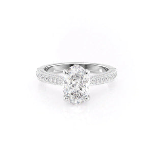 The Catherine Set With A 3 Carat Oval Lab Diamond