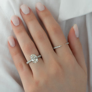 The Catherine Set With A 1 Carat Oval Lab Diamond