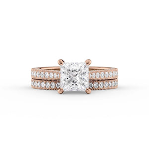 The Catherine Set With A 2 Carat Princess Moissanite