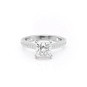 The Catherine Set With A 1 Carat Princess Moissanite