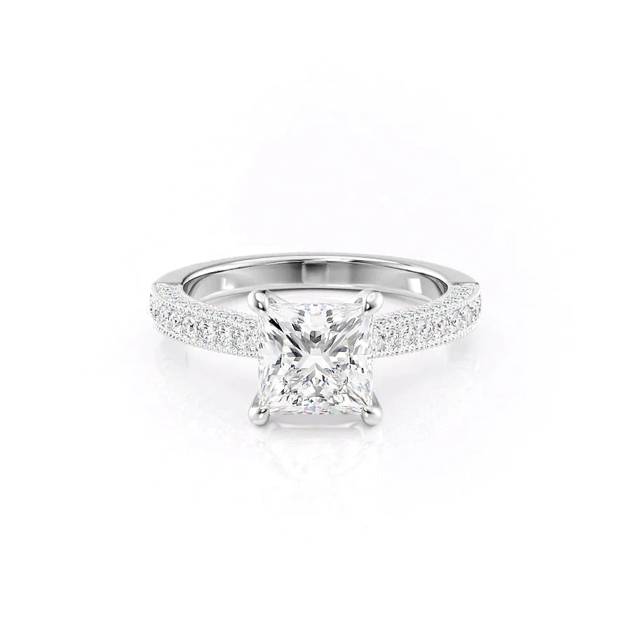 The Catherine Set With A 1.5 Carat Princess Lab Diamond