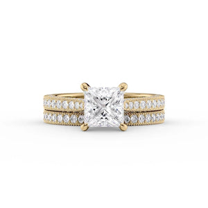 The Catherine Set With A 2.5 Carat Princess Moissanite