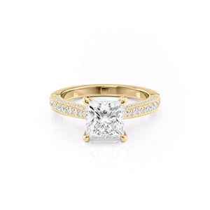 The Catherine Set With A 3 Carat Princess Moissanite