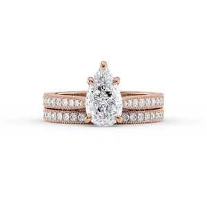 The Catherine Set With A 3 Carat Pear Moissanite