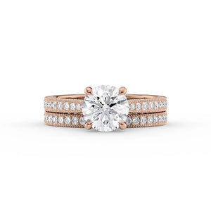 The Catherine Set With A 2 Carat Round Moissanite