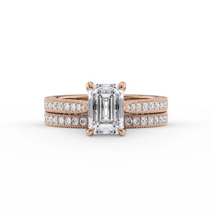 The Catherine Set With A 1 Carat Emerald Lab Diamond