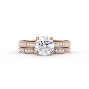 The Catherine Set With A 1 Carat Round Lab Diamond