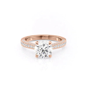 The Catherine Set With A 3 Carat Round Lab Diamond