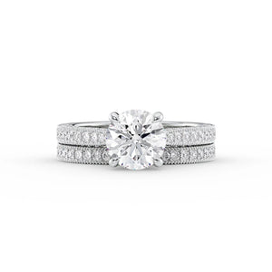 The Catherine Set With A 1 Carat Round Lab Diamond