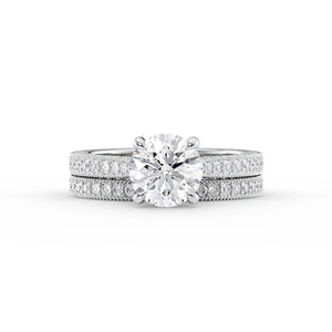 The Catherine Set With A 1 Carat Round Lab Diamond