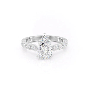 The Catherine Set With A 2.5 Carat Pear Moissanite