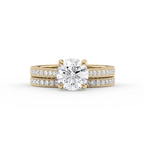 The Catherine Set With A 1 Carat Round Lab Diamond