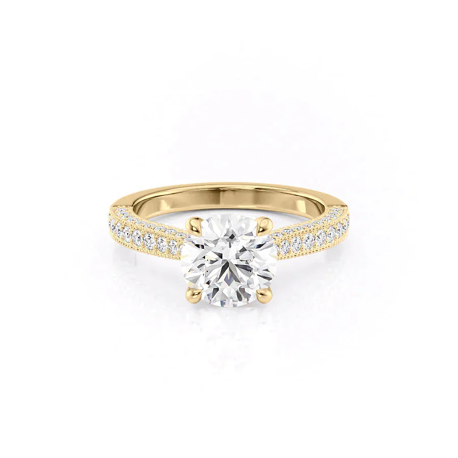 The Catherine Set With A 5 Carat Round Moissanite