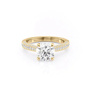 The Catherine Set With A 4.5 Carat Round Moissanite
