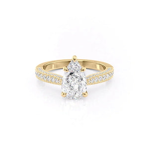 The Catherine Set With A 1 Carat Pear Moissanite