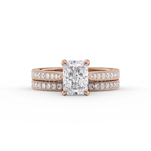 The Catherine Set With A 1 Carat Radiant Lab Diamond