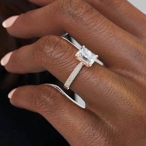 The Catherine Set With A 5 Carat Radiant Moissanite
