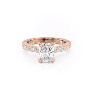 The Catherine Set With A 1.5 Carat Radiant Lab Diamond