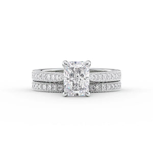 The Catherine Set With A 1 Carat Radiant Moissanite
