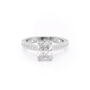 The Catherine Set With A 3.5 Carat Radiant Moissanite