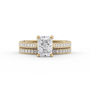 The Catherine Set With A 5 Carat Radiant Moissanite