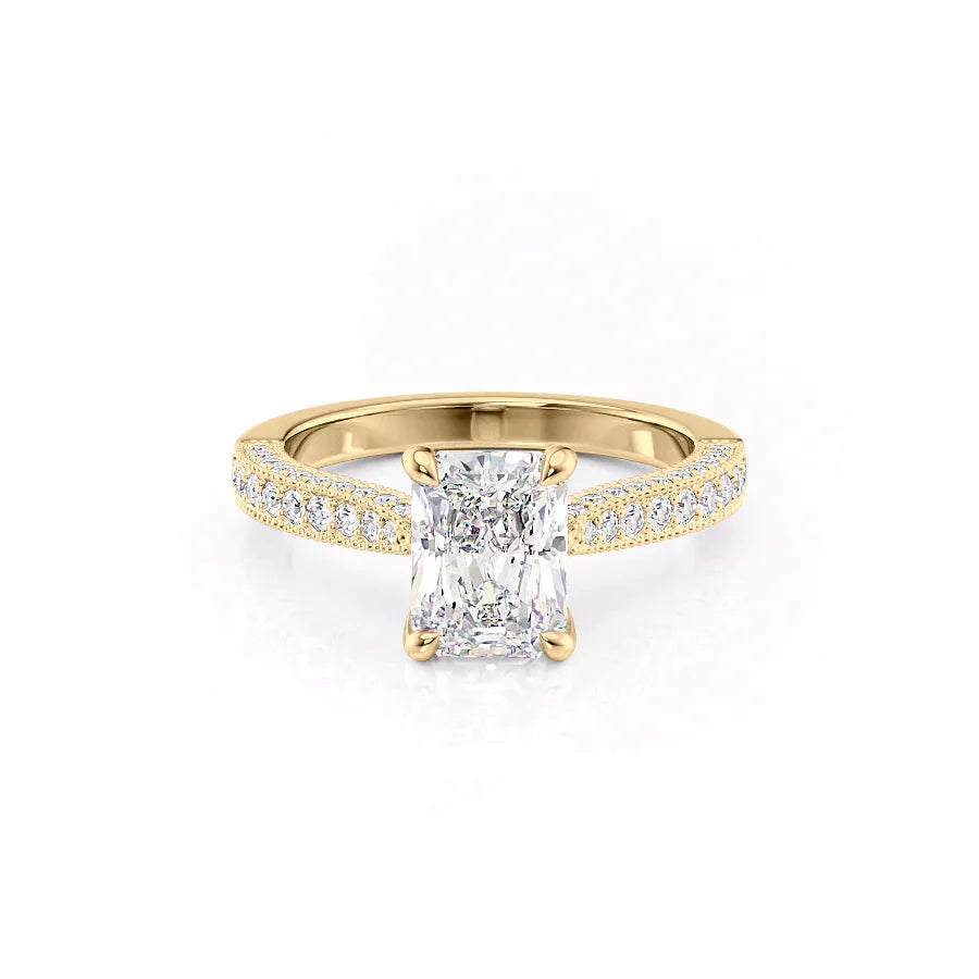 The Catherine Set With A 1 Carat Radiant Lab Diamond