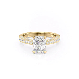 The Catherine Set With A 1 Carat Radiant Moissanite