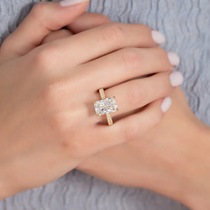 The Catherine Set With A 2 Carat Radiant Lab Diamond