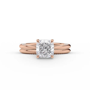 The Claire Set With A 4.5 Carat Cushion Moissanite
