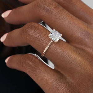 The Claire Set With A 2 Carat Cushion Lab Diamond
