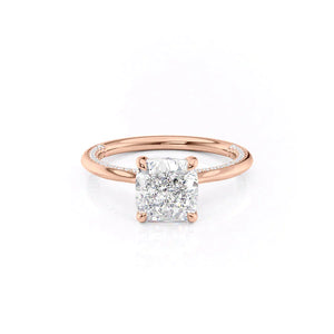 The Claire Set With A 3.5 Carat Cushion Moissanite