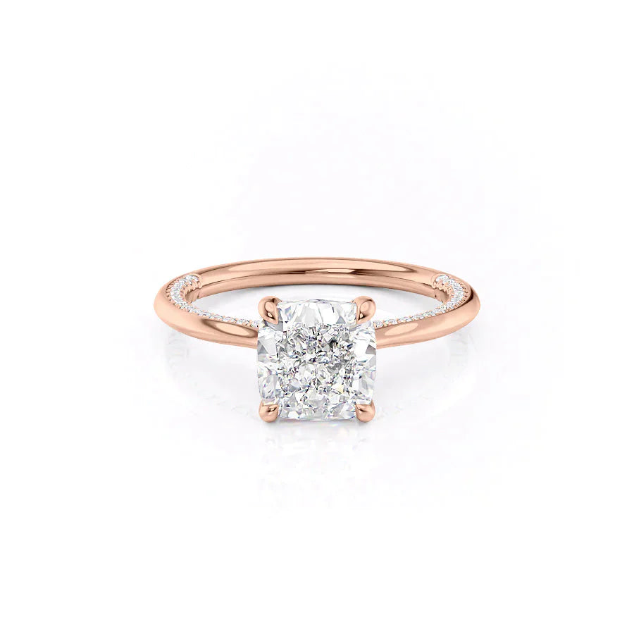 The Claire Set With A 2.5 Carat Cushion Moissanite