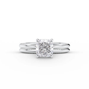 The Claire Set With A 2 Carat Cushion Lab Diamond