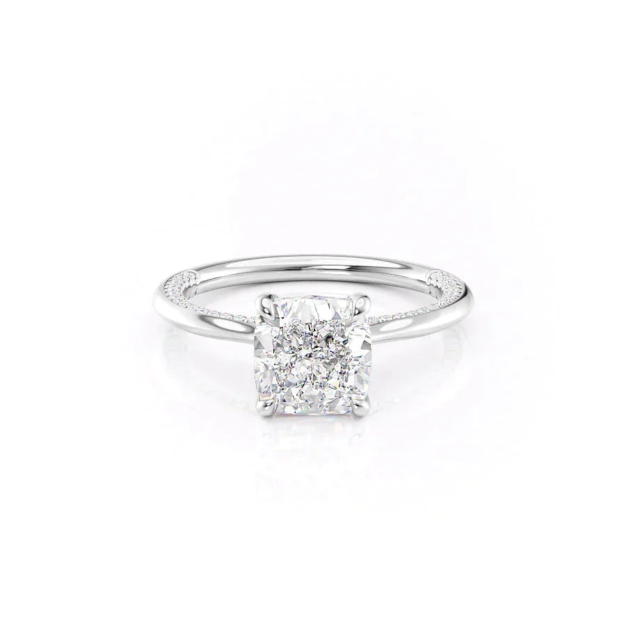 The Claire Set With A 1 Carat Cushion Lab Diamond