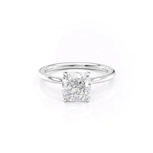The Claire Set With A 4 Carat Cushion Moissanite