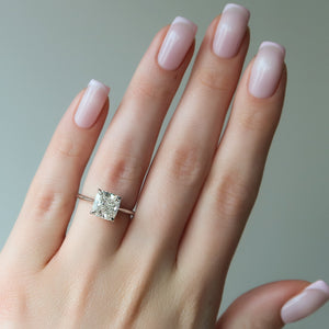 The Claire Set With A 2 Carat Cushion Lab Diamond
