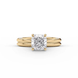 The Claire Set With A 4.5 Carat Cushion Moissanite