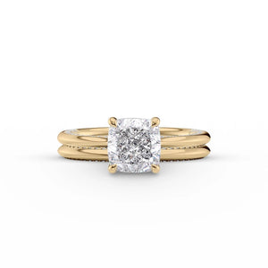 The Claire Set With A 2 Carat Cushion Lab Diamond