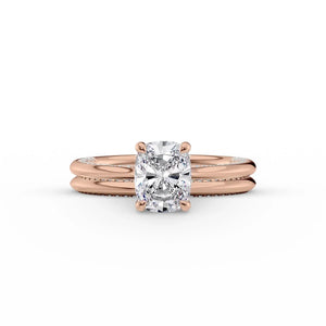 The Claire Set With A 1 Carat Elongated Cushion Moissanite