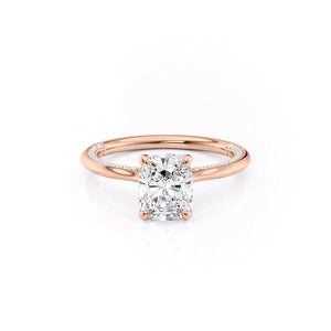 The Claire Set With A 2.5 Carat Elongated Cushion Lab Diamond