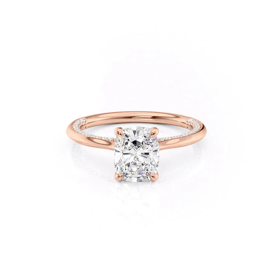 The Claire Set With A 5 Carat Elongated Cushion Moissanite