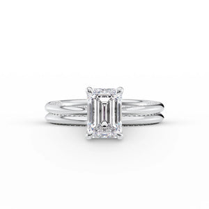 The Claire Set With A 2 Carat Emerald Lab Diamond
