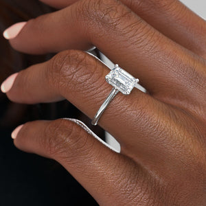 The Claire Set With A 2 Carat Emerald Lab Diamond