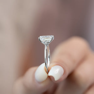 The Claire Set With A 2 Carat Emerald Lab Diamond