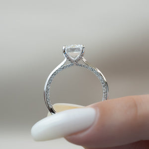 The Claire Set With A 2 Carat Emerald Lab Diamond