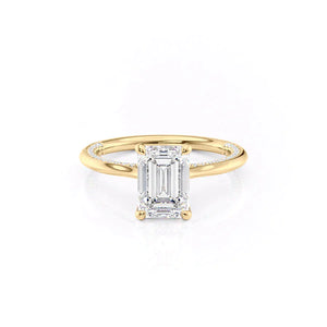 The Claire Set With A 3 Carat Emerald Lab Diamond
